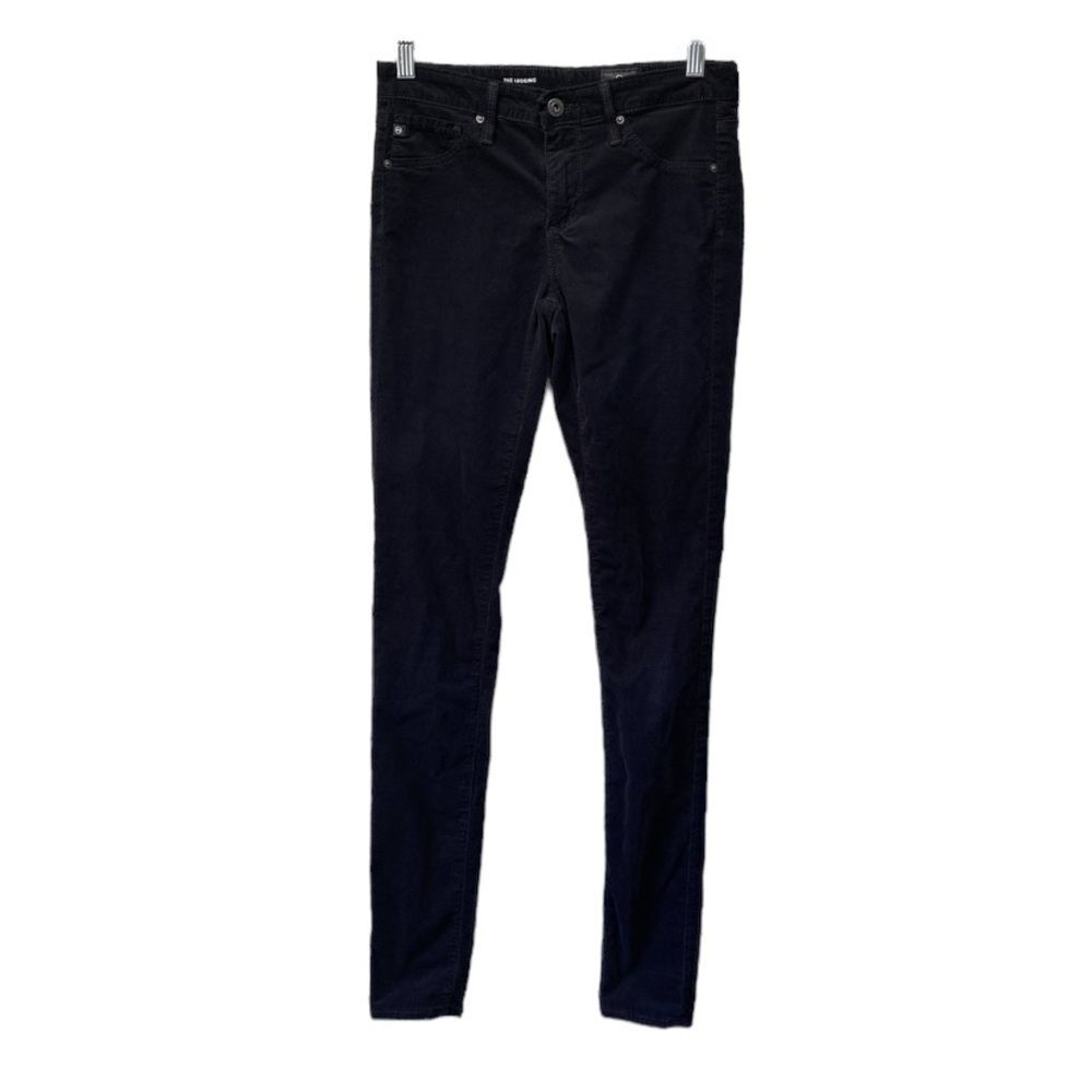 AG Adriano Goldschmied Corduroy The Legging Super Skinny Sz 25 Black